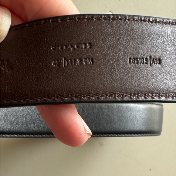 Men’s black leather belt - Picture 3 of 4